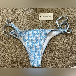 Dior Blue Signature String Bikini Bottoms